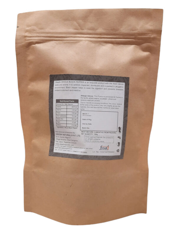 Whole Black Pepper (Kali Mirch | Medagaskar Pepper)