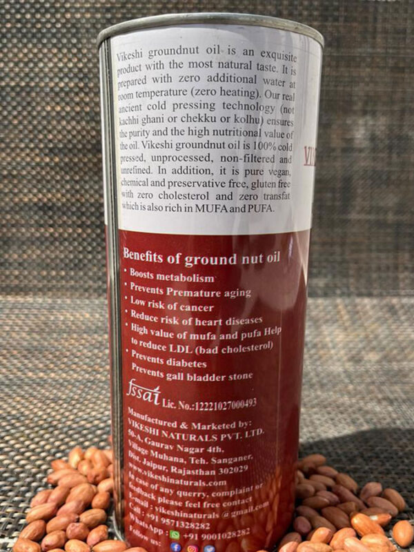Pea Nut | Moong Fali | Groundnut Oil Can (1 L)