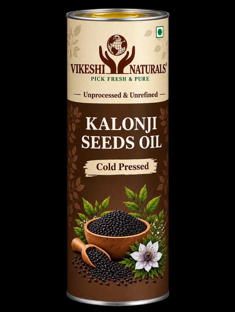 Vikeshi Naturals Kalonji Seeds Oil – Pure, Cold-Pressed Goodness